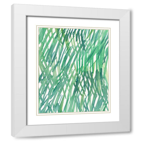Just Grass II White Modern Wood Framed Art Print with Double Matting by Dixon, Samuel