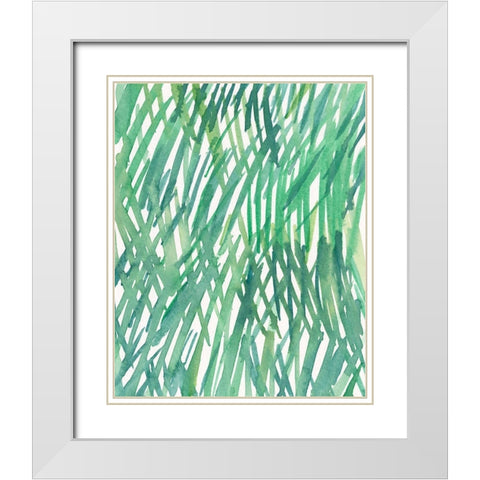 Just Grass II White Modern Wood Framed Art Print with Double Matting by Dixon, Samuel