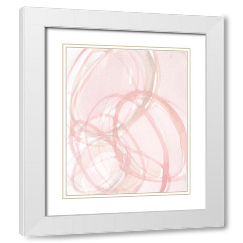 The Garden Bubbles I White Modern Wood Framed Art Print with Double Matting by Dixon, Samuel