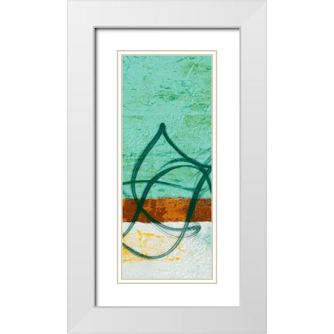 Flowing Along II White Modern Wood Framed Art Print with Double Matting by Saunders, Alonzo