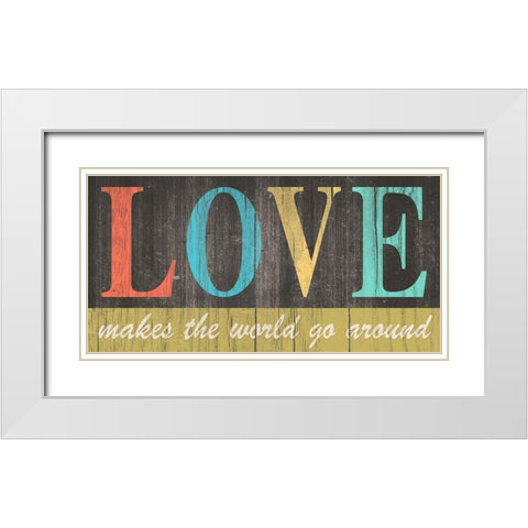 Inspo I White Modern Wood Framed Art Print with Double Matting by Saunders, Alonzo