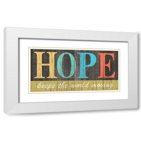 Inspo II White Modern Wood Framed Art Print with Double Matting by Saunders, Alonzo