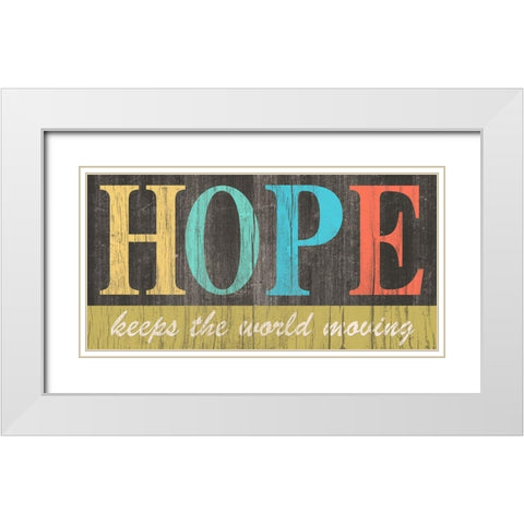 Inspo II White Modern Wood Framed Art Print with Double Matting by Saunders, Alonzo