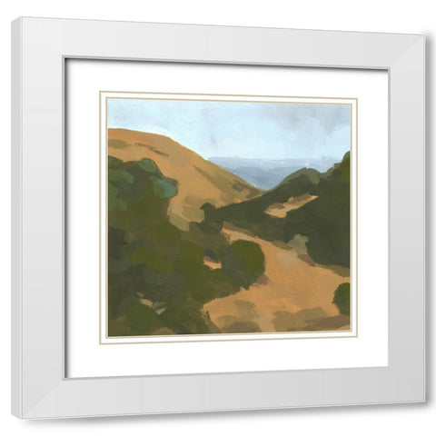Hollis Ranch II White Modern Wood Framed Art Print with Double Matting by Green, Jacob