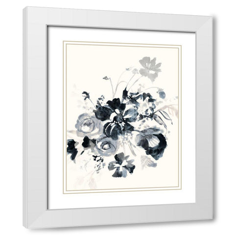 Floral Entanglement II White Modern Wood Framed Art Print with Double Matting by Barnes, Victoria