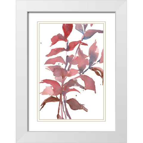 Fall Impression I White Modern Wood Framed Art Print with Double Matting by Dixon, Samuel
