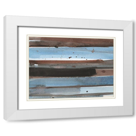 Barn Wood I White Modern Wood Framed Art Print with Double Matting by Dixon, Samuel