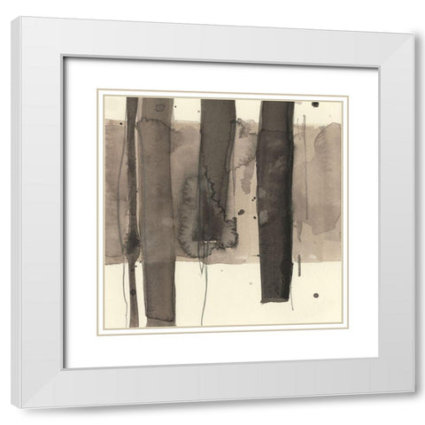 Wood Piling I White Modern Wood Framed Art Print with Double Matting by Dixon, Samuel