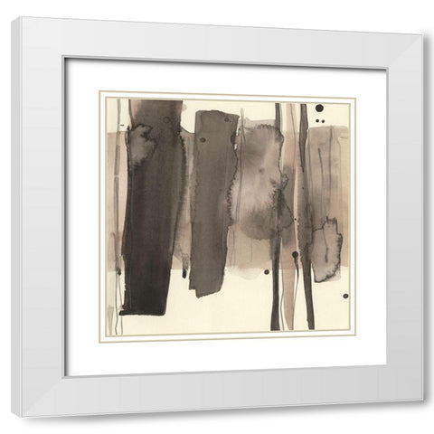 Wood Piling II White Modern Wood Framed Art Print with Double Matting by Dixon, Samuel
