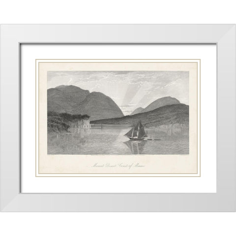Mount Desert-Coast of Maine White Modern Wood Framed Art Print with Double Matting by Bryant, William Cullen