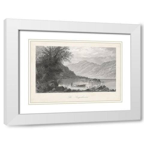 The Susquehanna White Modern Wood Framed Art Print with Double Matting by Bryant, William Cullen