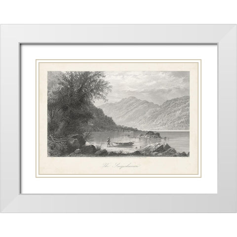 The Susquehanna White Modern Wood Framed Art Print with Double Matting by Bryant, William Cullen