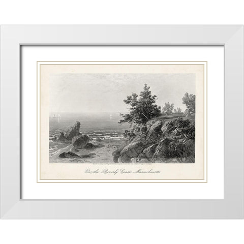 On the Beverly Coast-Massachusetts White Modern Wood Framed Art Print with Double Matting by Bryant, William Cullen