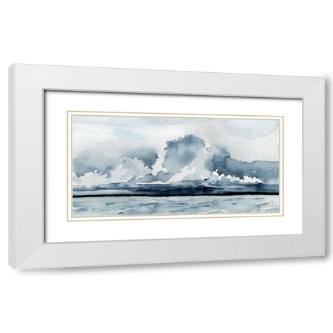 Passing Rain Storm II White Modern Wood Framed Art Print with Double Matting by Caroline, Emma