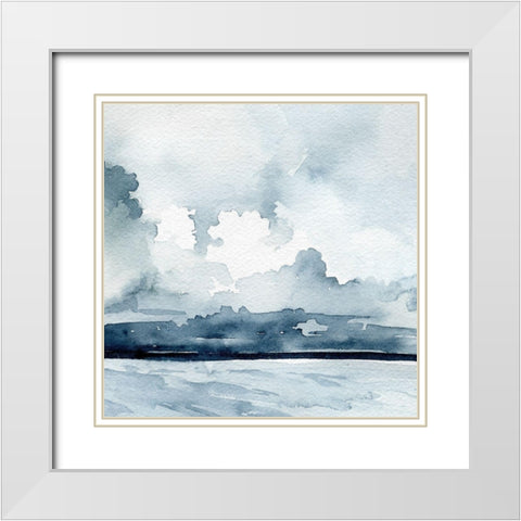 Passing Rain Storm III White Modern Wood Framed Art Print with Double Matting by Caroline, Emma