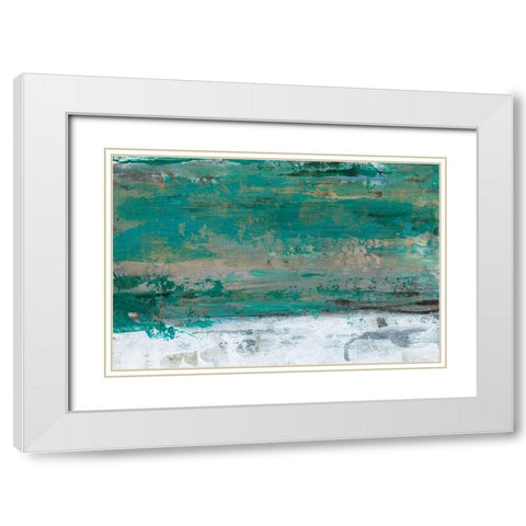 Patina Shimmer II White Modern Wood Framed Art Print with Double Matting by Bramma, Lila