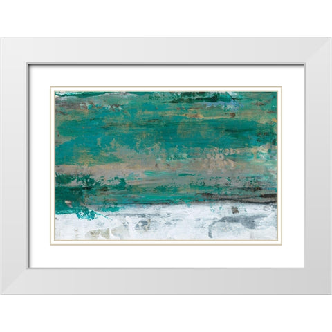 Patina Shimmer II White Modern Wood Framed Art Print with Double Matting by Bramma, Lila