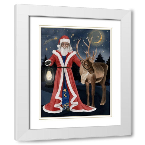 Celestial Christmas I White Modern Wood Framed Art Print with Double Matting by Popp, Grace