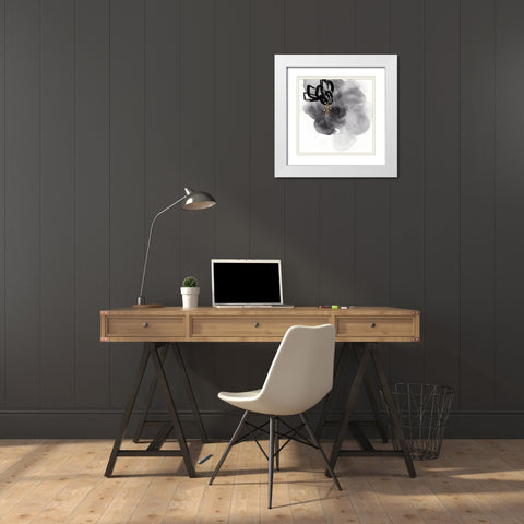 Monograph IV White Modern Wood Framed Art Print with Double Matting by Green, Jacob