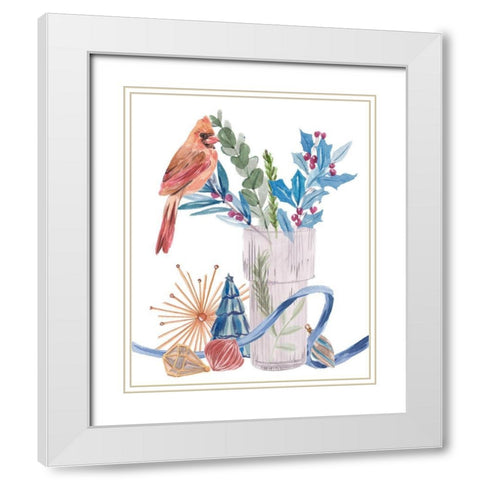 Warm Wishes I White Modern Wood Framed Art Print with Double Matting by Wang, Melissa