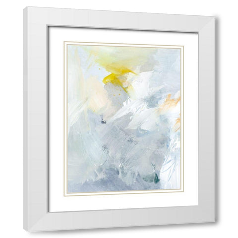 Canary and Sky II White Modern Wood Framed Art Print with Double Matting by Barnes, Victoria