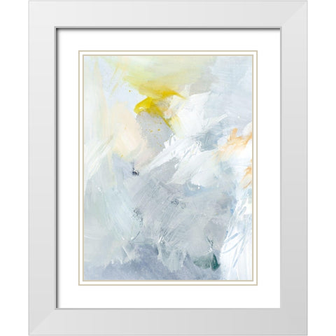 Canary and Sky II White Modern Wood Framed Art Print with Double Matting by Barnes, Victoria