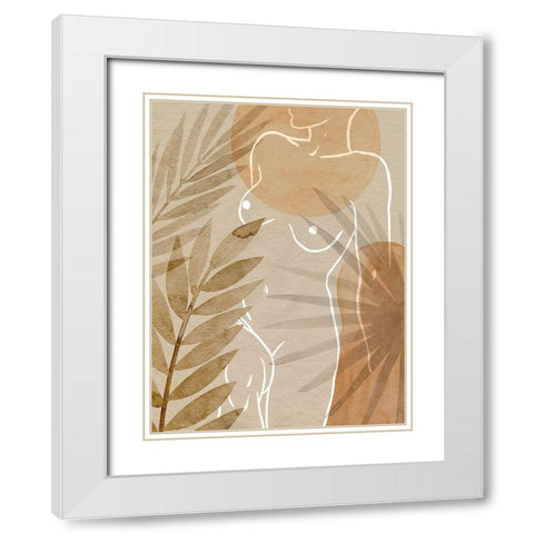 Terracotta Shadows II White Modern Wood Framed Art Print with Double Matting by Popp, Grace