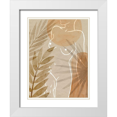 Terracotta Shadows II White Modern Wood Framed Art Print with Double Matting by Popp, Grace