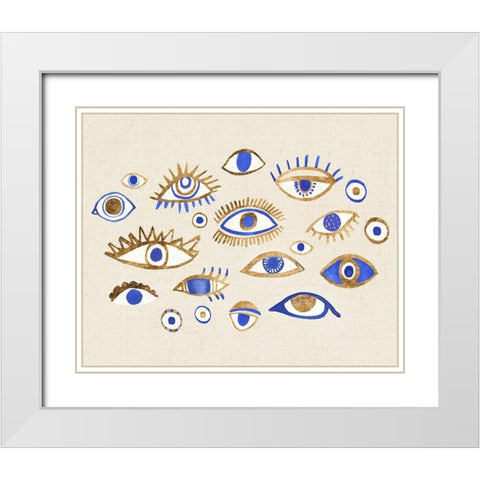 Weave of Intuition II White Modern Wood Framed Art Print with Double Matting by Warren, Annie