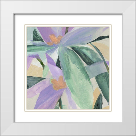 Pistils Song I White Modern Wood Framed Art Print with Double Matting by Warren, Annie