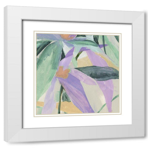 Pistils Song II White Modern Wood Framed Art Print with Double Matting by Warren, Annie