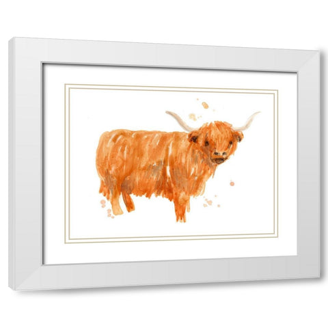 Highland Squad I White Modern Wood Framed Art Print with Double Matting by Vess, June Erica