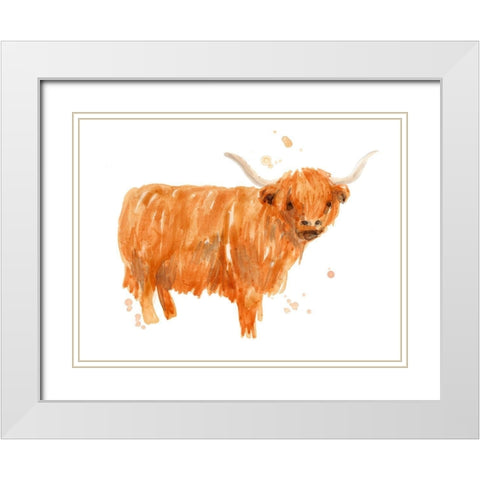 Highland Squad I White Modern Wood Framed Art Print with Double Matting by Vess, June Erica
