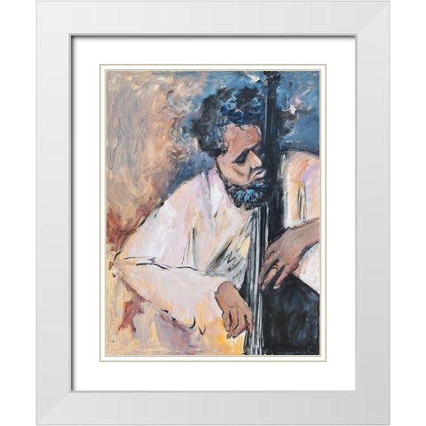 Listen to the Music I White Modern Wood Framed Art Print with Double Matting by Stevens, Allayn