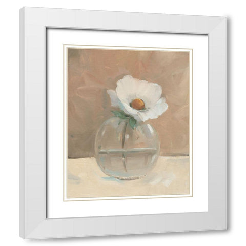 Glass Globe Still Life I White Modern Wood Framed Art Print with Double Matting by OToole, Tim