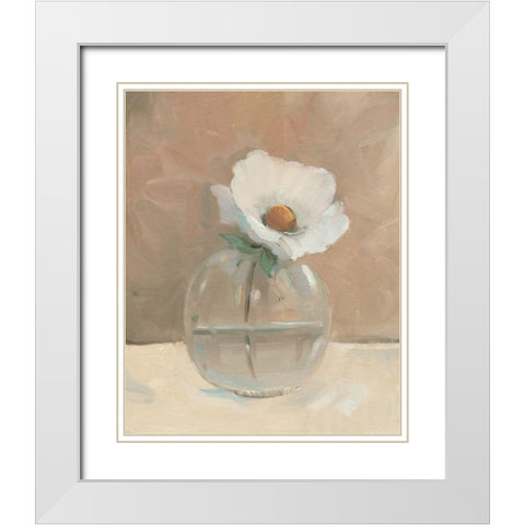 Glass Globe Still Life I White Modern Wood Framed Art Print with Double Matting by OToole, Tim