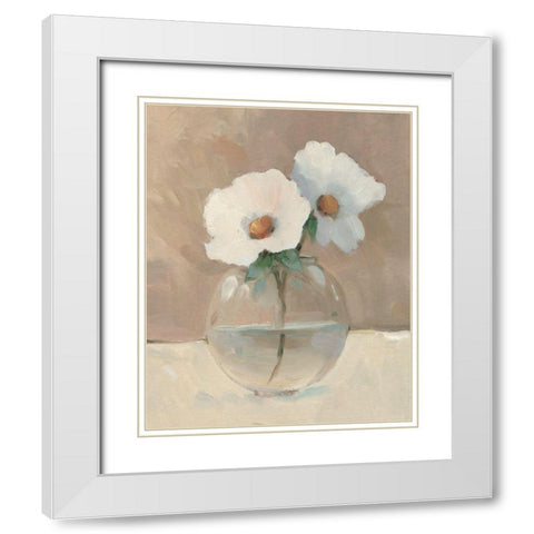 Glass Globe Still Life II White Modern Wood Framed Art Print with Double Matting by OToole, Tim