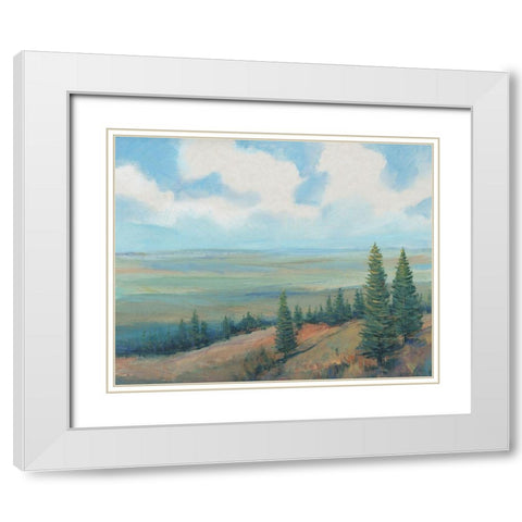 Mountain Top I White Modern Wood Framed Art Print with Double Matting by OToole, Tim