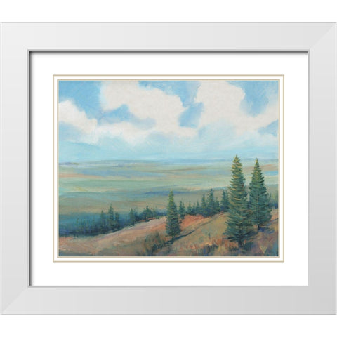 Mountain Top I White Modern Wood Framed Art Print with Double Matting by OToole, Tim
