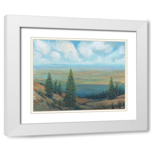 Mountain Top II White Modern Wood Framed Art Print with Double Matting by OToole, Tim