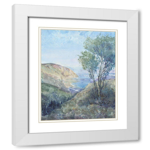 Scenic View II White Modern Wood Framed Art Print with Double Matting by OToole, Tim