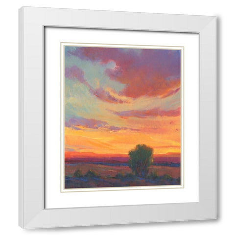 Fire in the Sky I White Modern Wood Framed Art Print with Double Matting by OToole, Tim