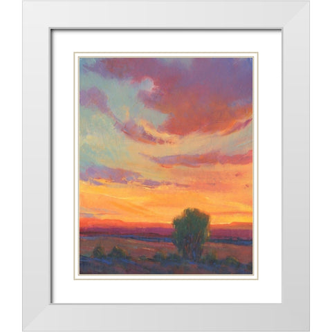 Fire in the Sky I White Modern Wood Framed Art Print with Double Matting by OToole, Tim