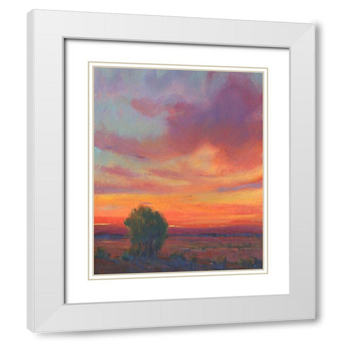 Fire in the Sky II White Modern Wood Framed Art Print with Double Matting by OToole, Tim