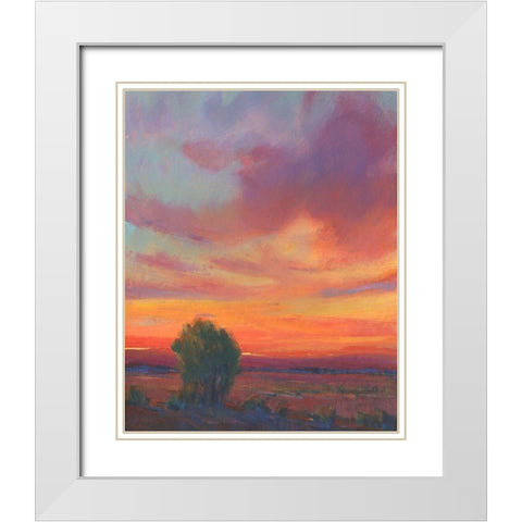 Fire in the Sky II White Modern Wood Framed Art Print with Double Matting by OToole, Tim