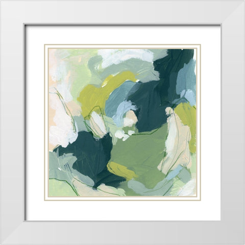 Emerald Storm II White Modern Wood Framed Art Print with Double Matting by Vess, June Erica