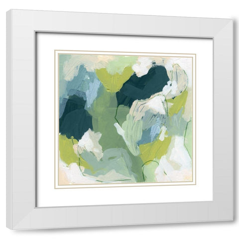 Emerald Storm III White Modern Wood Framed Art Print with Double Matting by Vess, June Erica