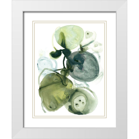 Orbital Lichen I White Modern Wood Framed Art Print with Double Matting by Vess, June Erica