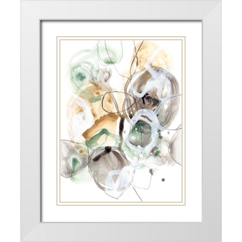 Nucleus I White Modern Wood Framed Art Print with Double Matting by Vess, June Erica