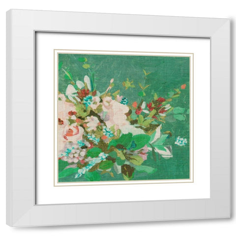 Hello Spring I White Modern Wood Framed Art Print with Double Matting by Wang, Melissa